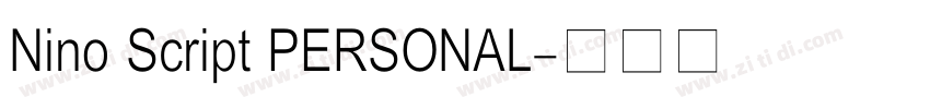 Nino Script PERSONAL字体转换